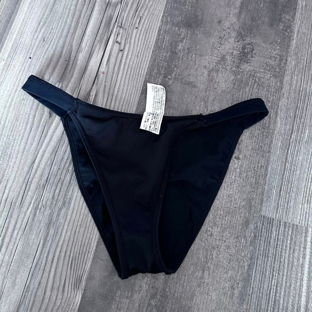 forever 21 black strappy bikini bottoms